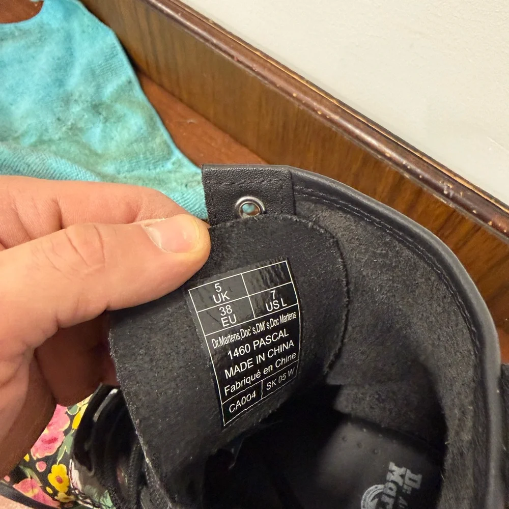 Dr. Martens Black Floral Boots - Picture 2 of 2